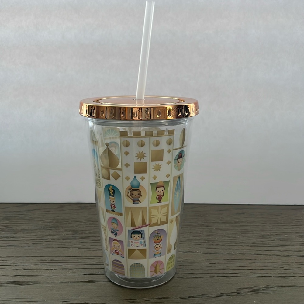 Disney It’s a Small World Acrylic Tumbler with Straw, The Happiest Cruise